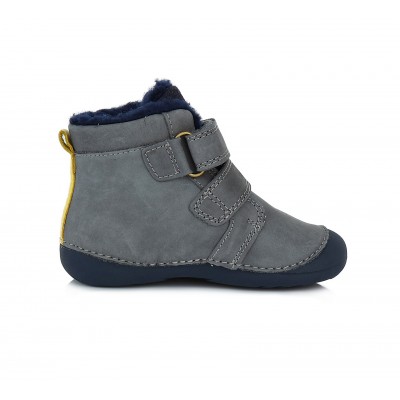 D.D. step chlapčenská detská celokožená zimná obuv W015-953A Grey